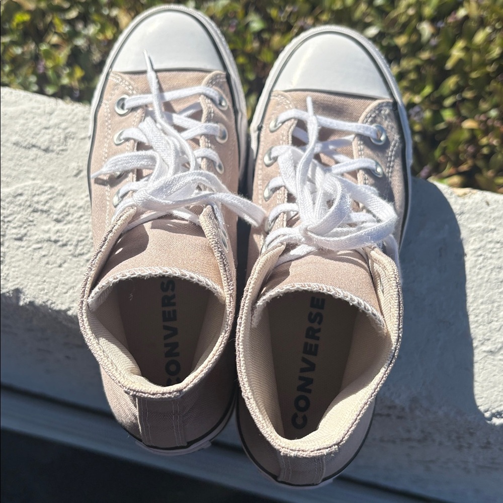 Converse Women's High-Top Sneakers - Tan - Picture 4 of 5